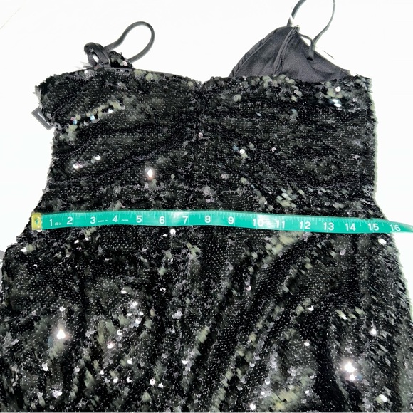 Lulu's Black Sequin Wrap Jumpsuit - Picture 9 of 14
